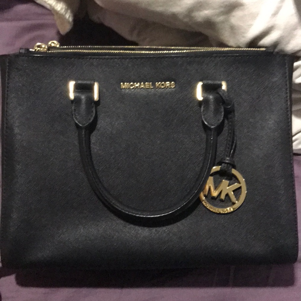 Michae Kors Black Small Tote Side Bag